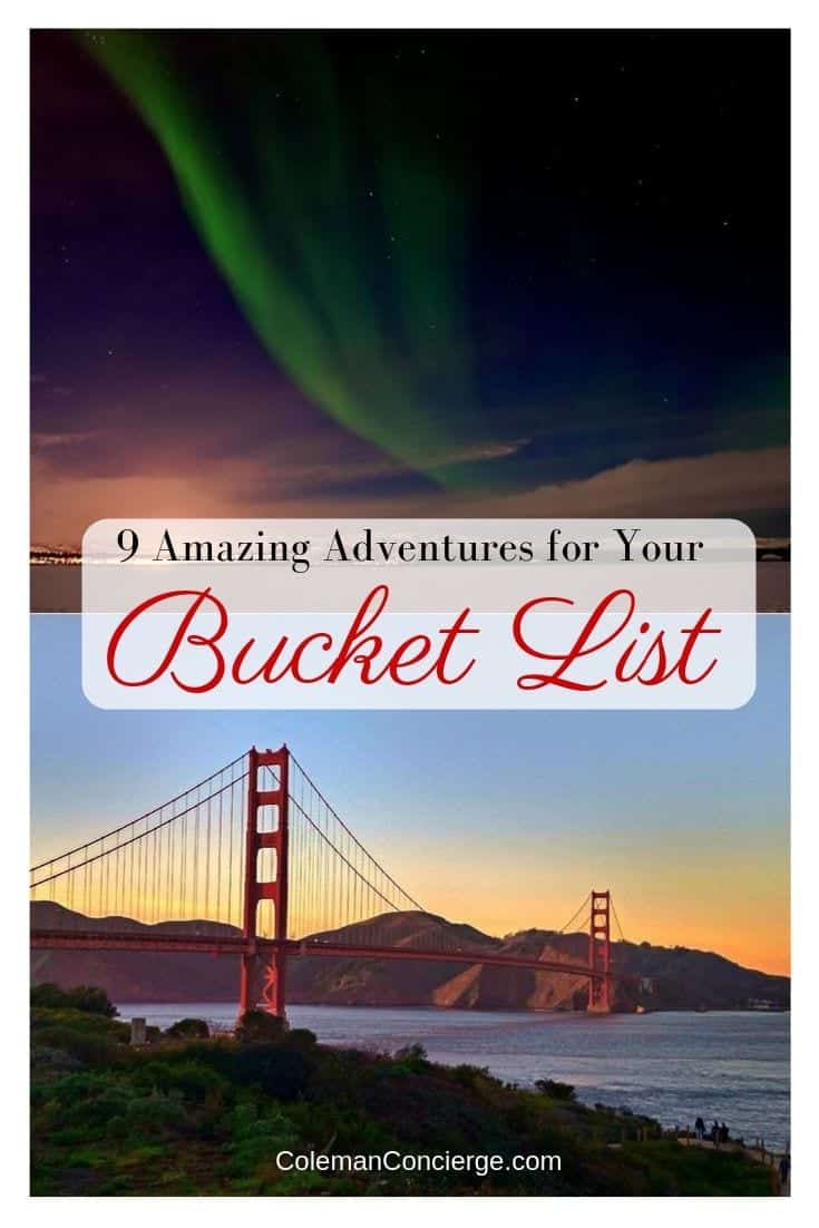 Bucket list Adventures Pinterest Pin