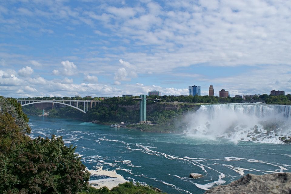 American Falls and Rainbow Bridge Niagara Falls