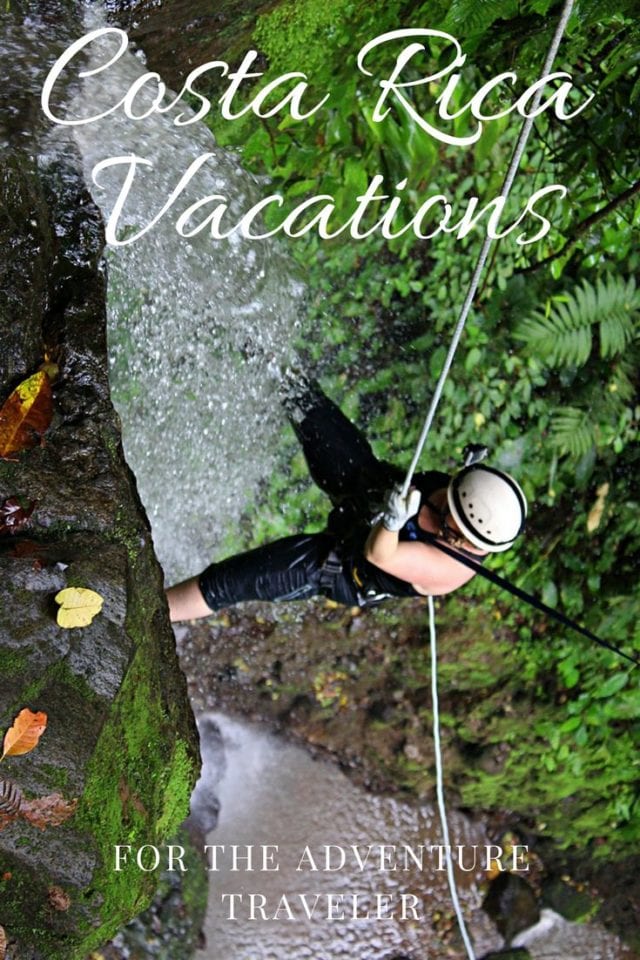 Costa Rica vacations are more than just beaches, it is all about adventure! Check out our guide to Costa Rica's best adventures including canyoneering, hot springs, caving, night safari, waterfall jumping, zip lining, and whitewater rafting. #Adventure #CostaRica #AdventureTravel