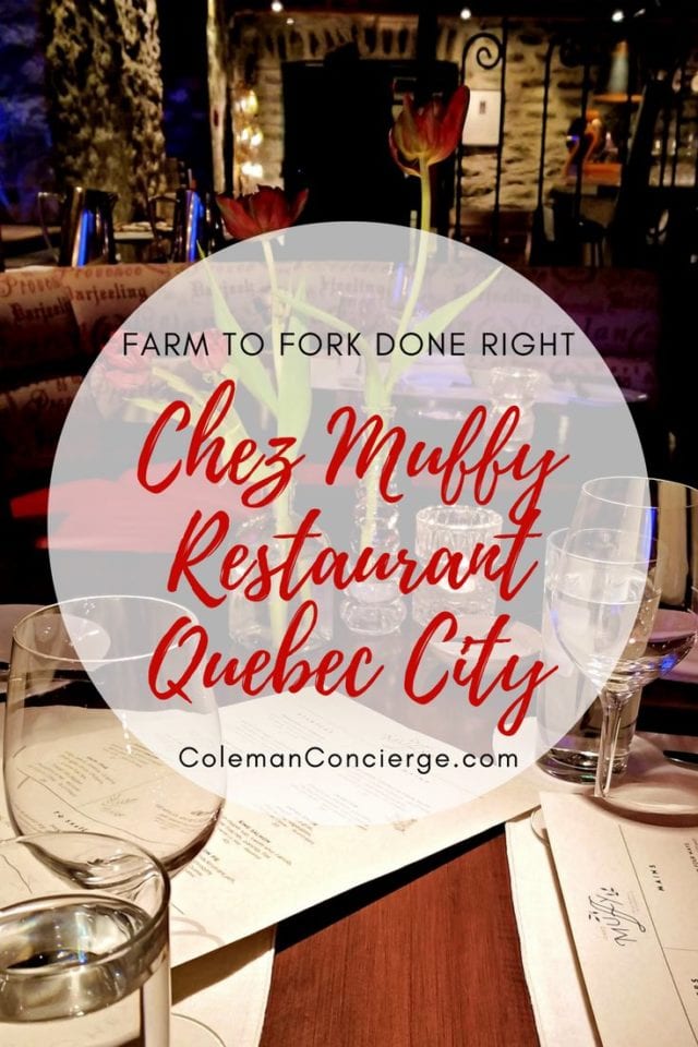 If you’re looking for an eclectic and memorable dining experience in Quebec City, look no farther than Chez Muffy Restaurant. Chez Muffy located in the historic Auberge Saint-Antoine hotel is farm to fork dining at it's best! Click pin to learn more! #Quebec #QuebecCityRestaurants #Canada #QuebecCity