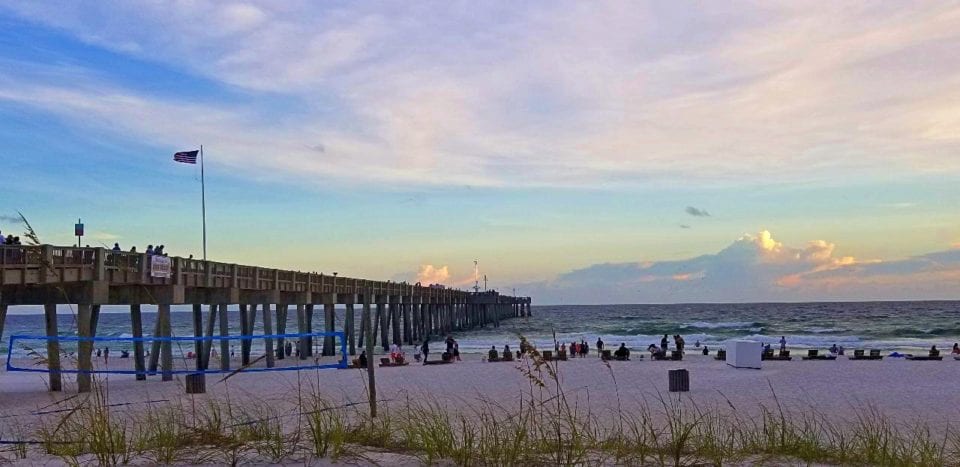 Sunset view of Russel Pier in PCB
