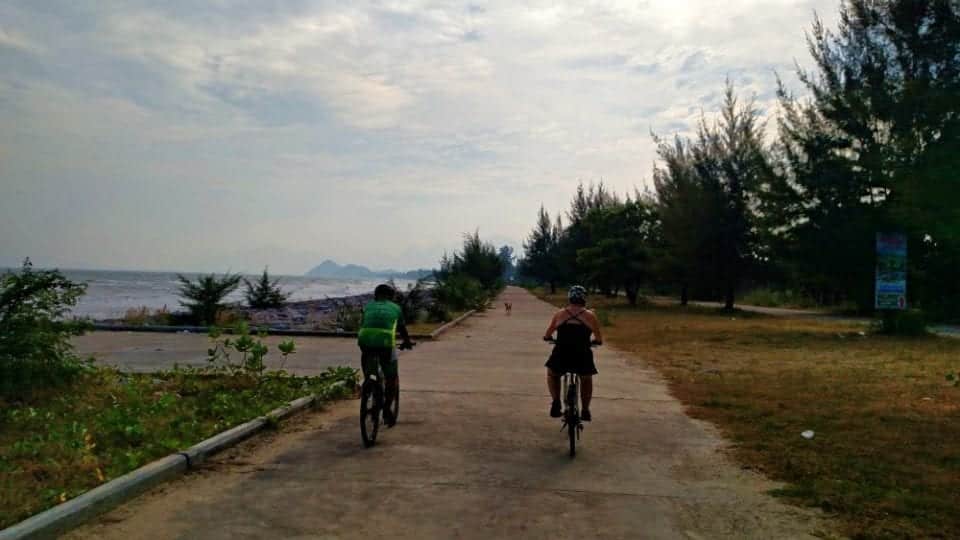 This was the bike trail that followed the Roi Yot Bay