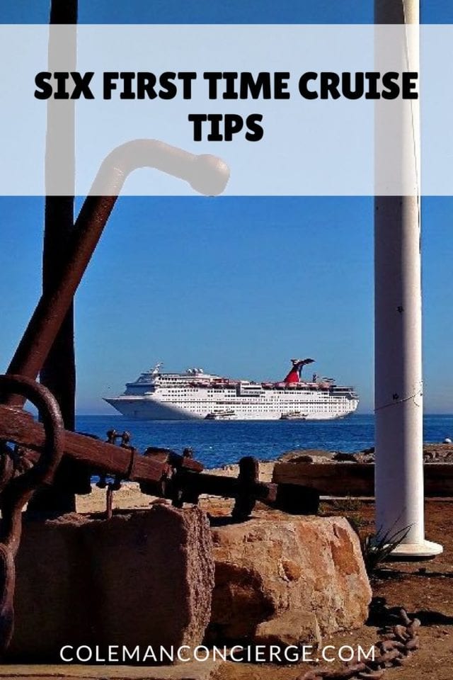 Taking a cruise for the first time and wondering what to expect? These six cruise tips will help prepare you to have a great time on the high seas! #Cruise #Cruisetips