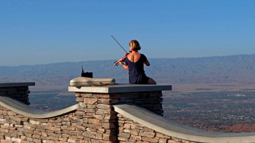 Violin on overlook