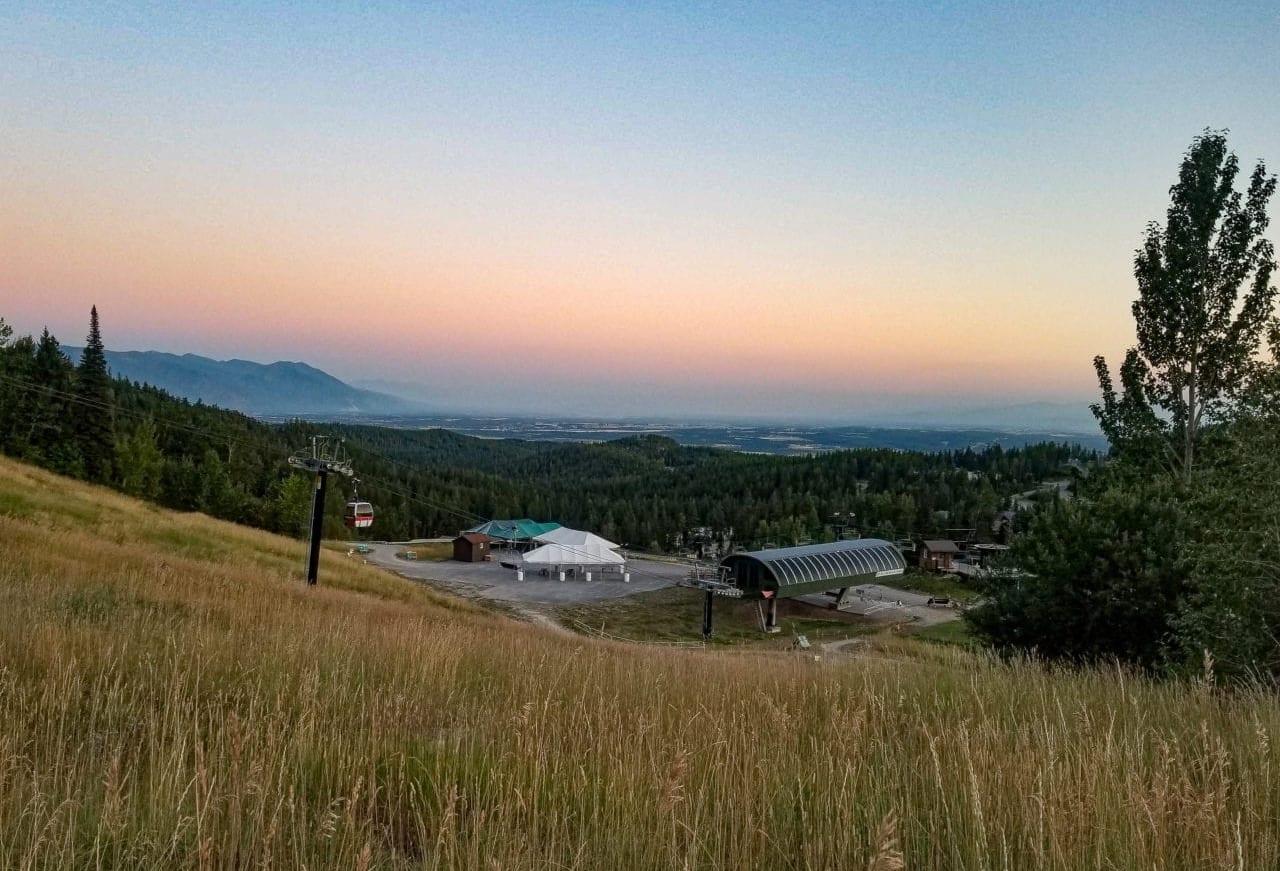 Whitefish-Mountain-Resort-at-sunset