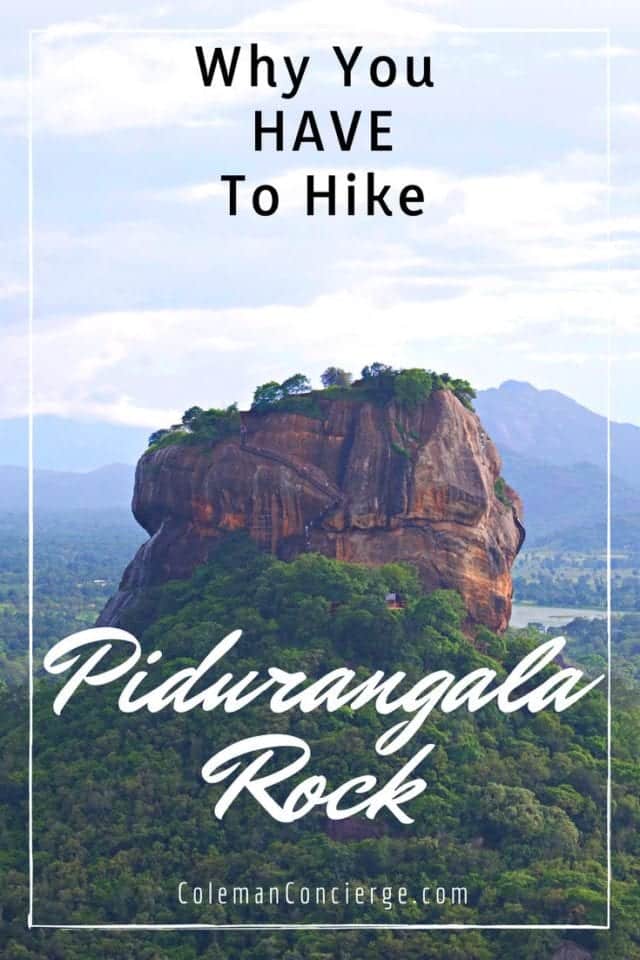 Pidurangala Rock is a short 20-minute walk from the more famous and popular Sigiriya Rock. Not only does it offer a chance to explore a more natural setting, but there are also cave temples, majestic views, and a brick reclining Buddha (once the largest brick reclining Buddha in the world). Click pin to learn more about why you must hike Pidurangala Rock. #SriLanka #Sigiriya #Pidurangala Rock