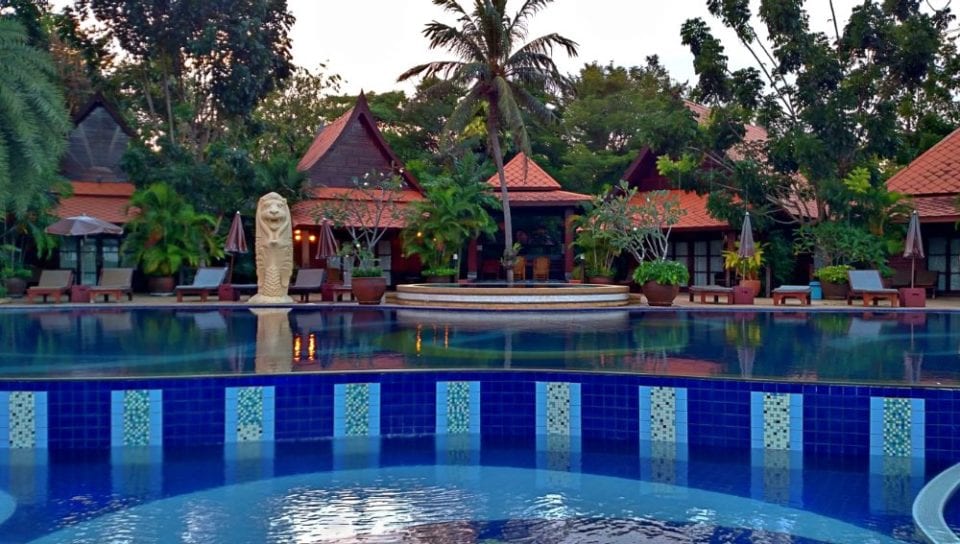 Our poolside cabana at Baan Grood Arcadia Resort