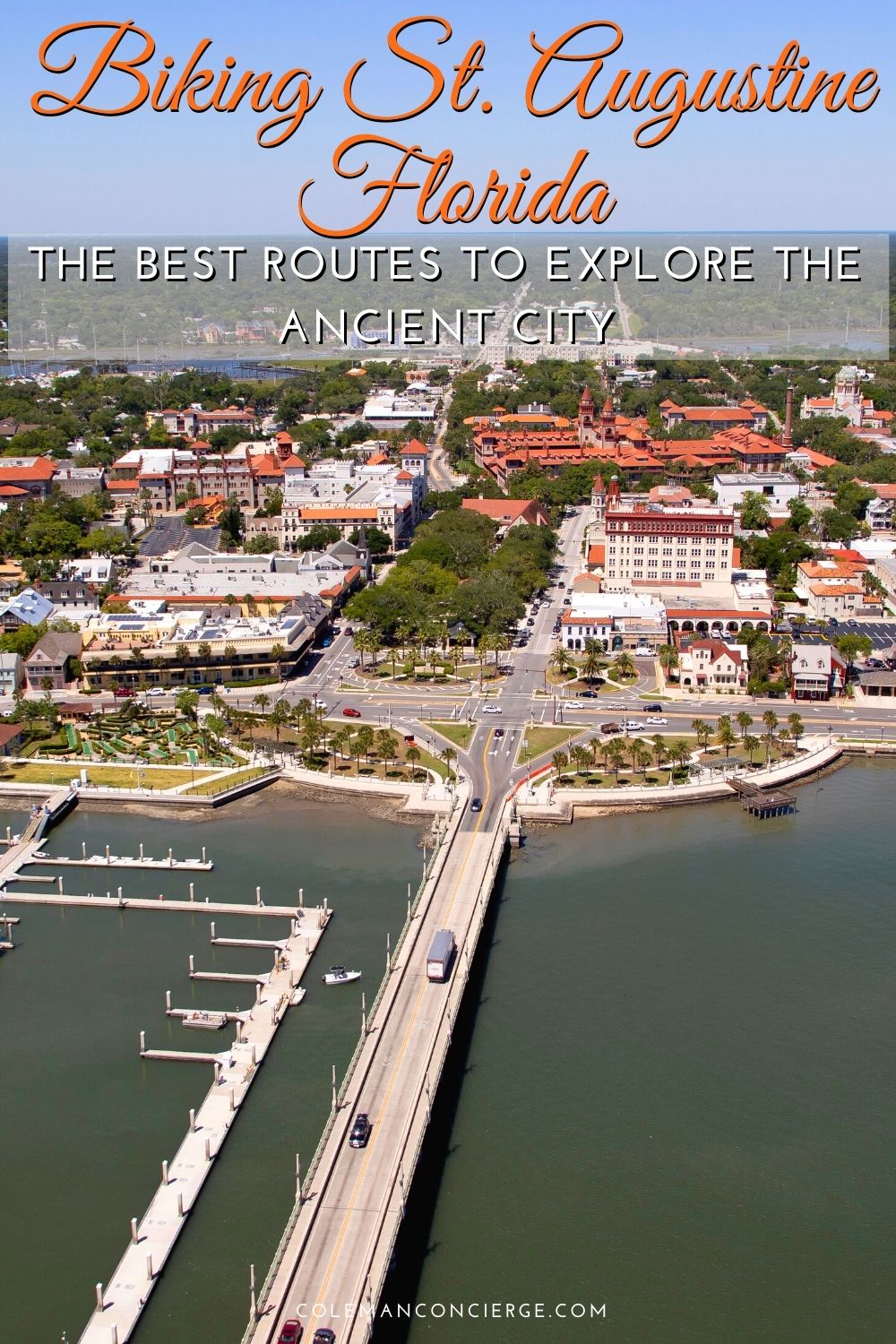 Aerial view of St Augustine Florida