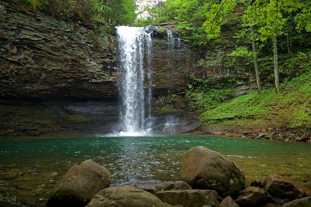 Cherokee Falls in Cloudland Canyon on the Waterfall Trail