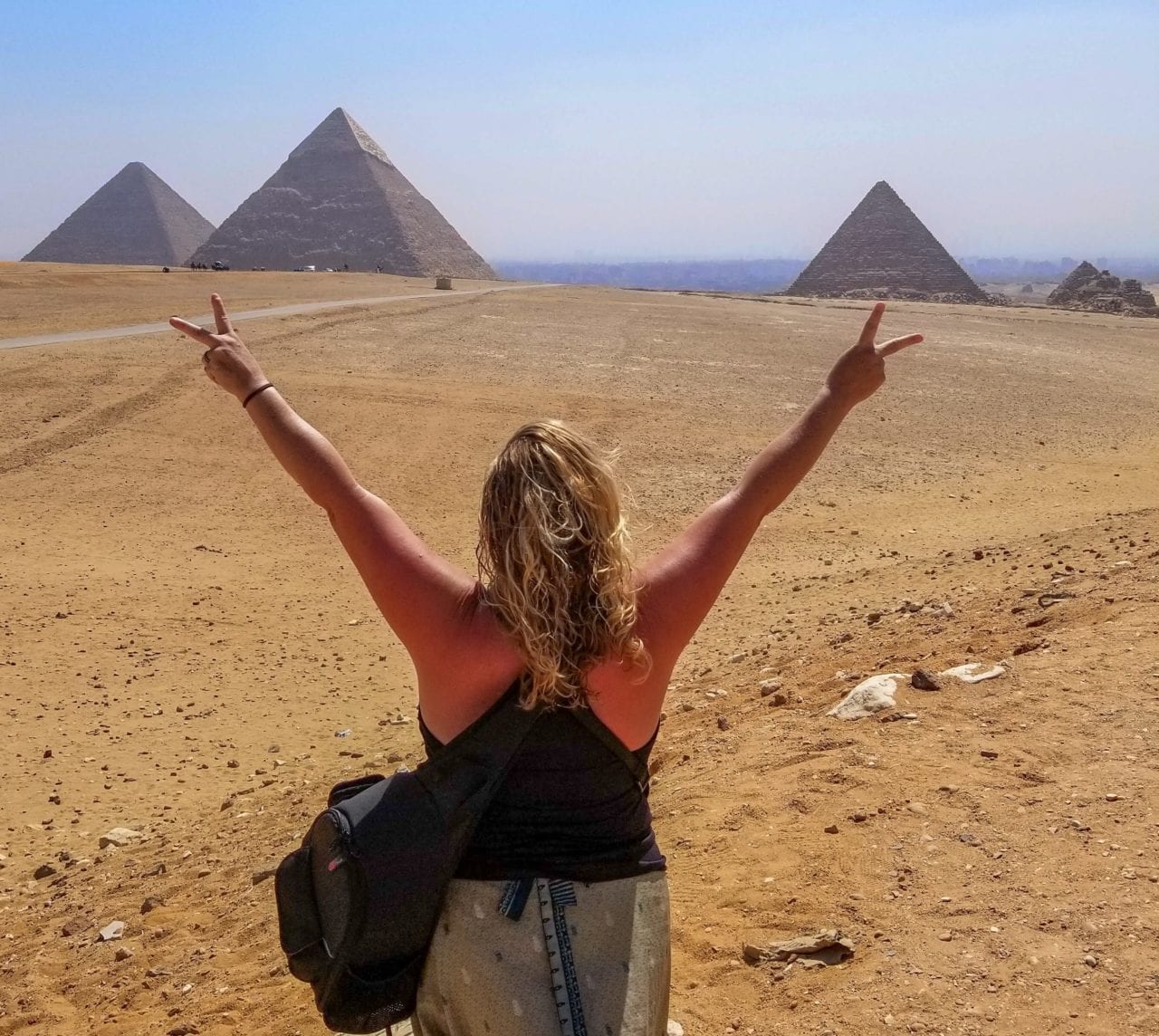 Jenn at Great Pyramid complex