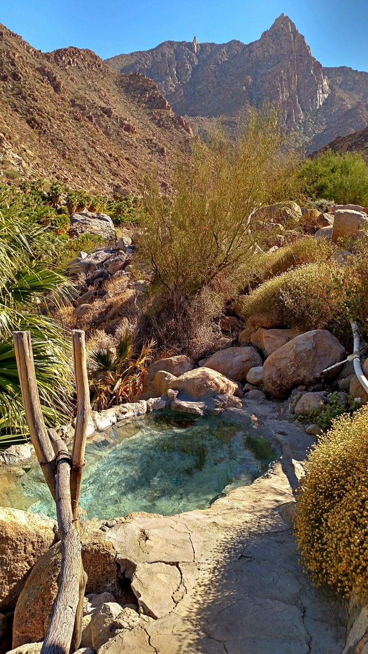 Hot spring in Guadalupe Canyon Mexico