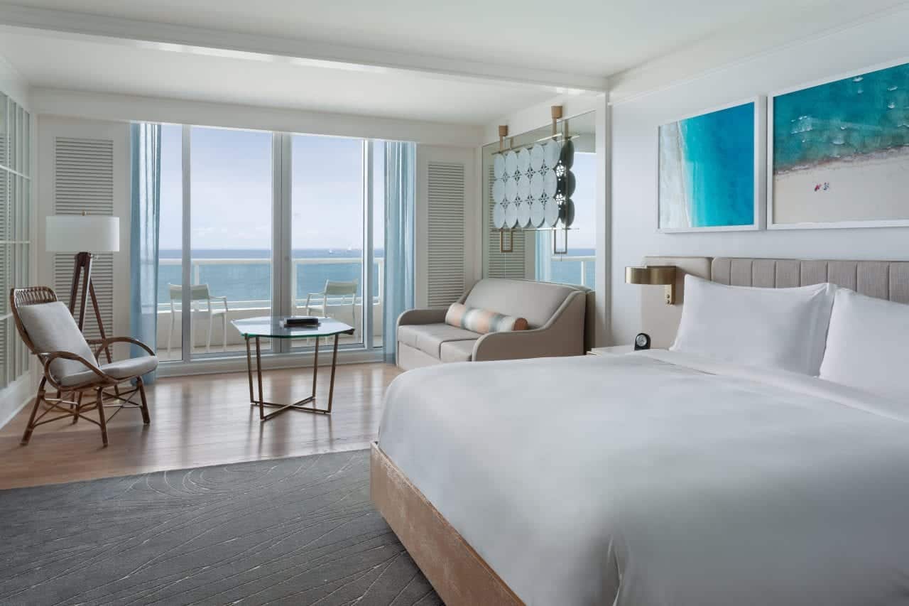 Guest room via The Ritz-Carlton, Fort Lauderdale