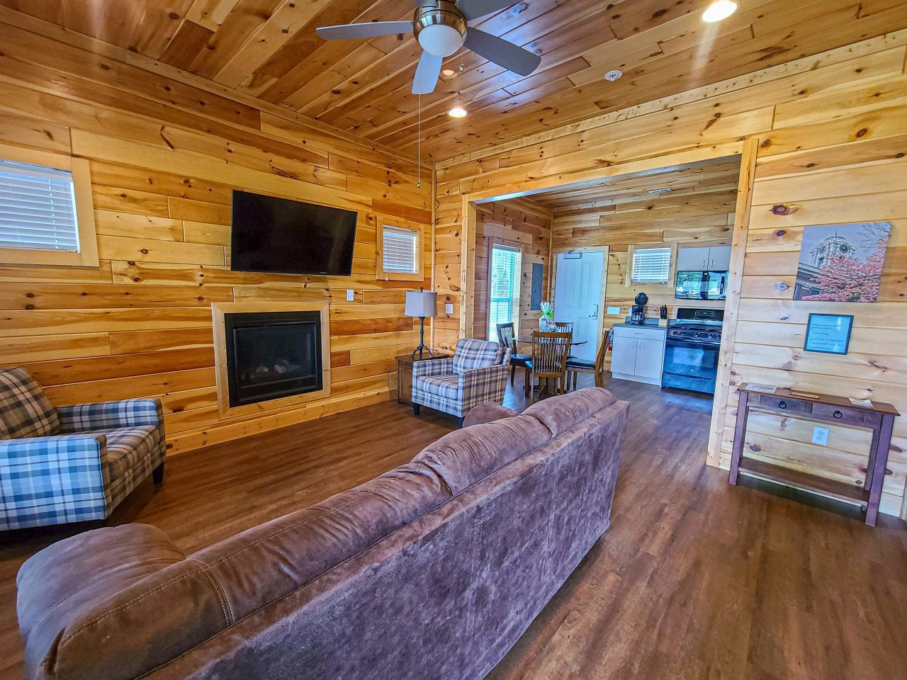 Jackson County Park cabin living room