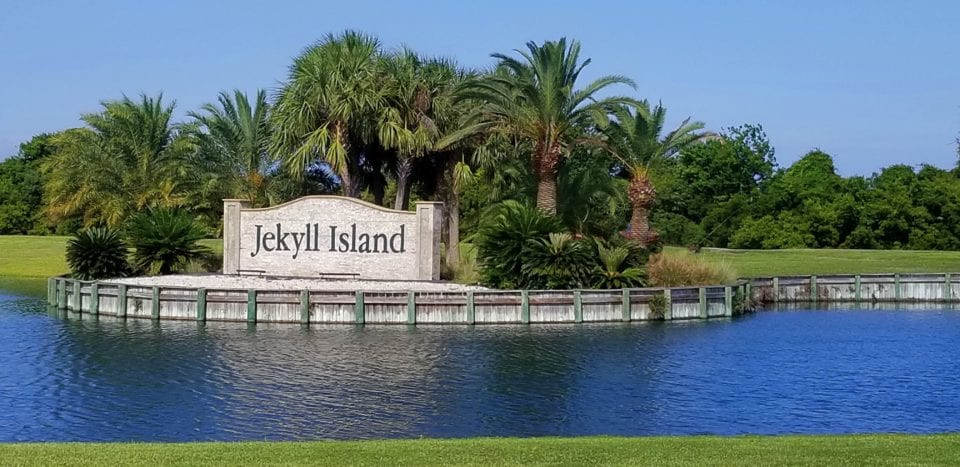 Jekyll Island Entrance sign