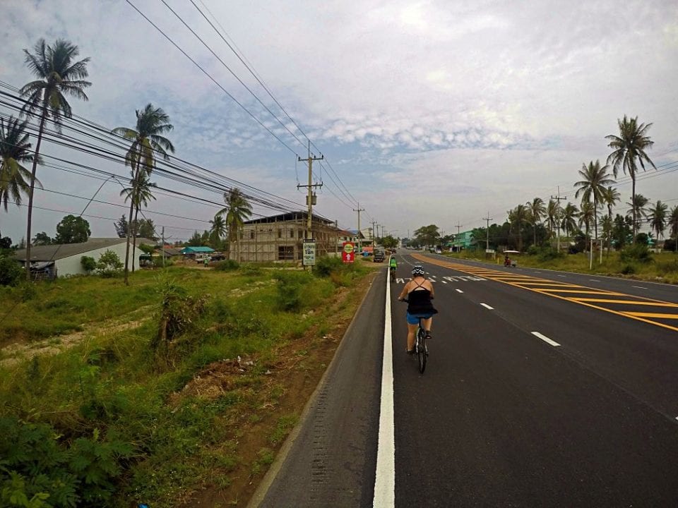 This is a typical road segment from day one of our cycle tour