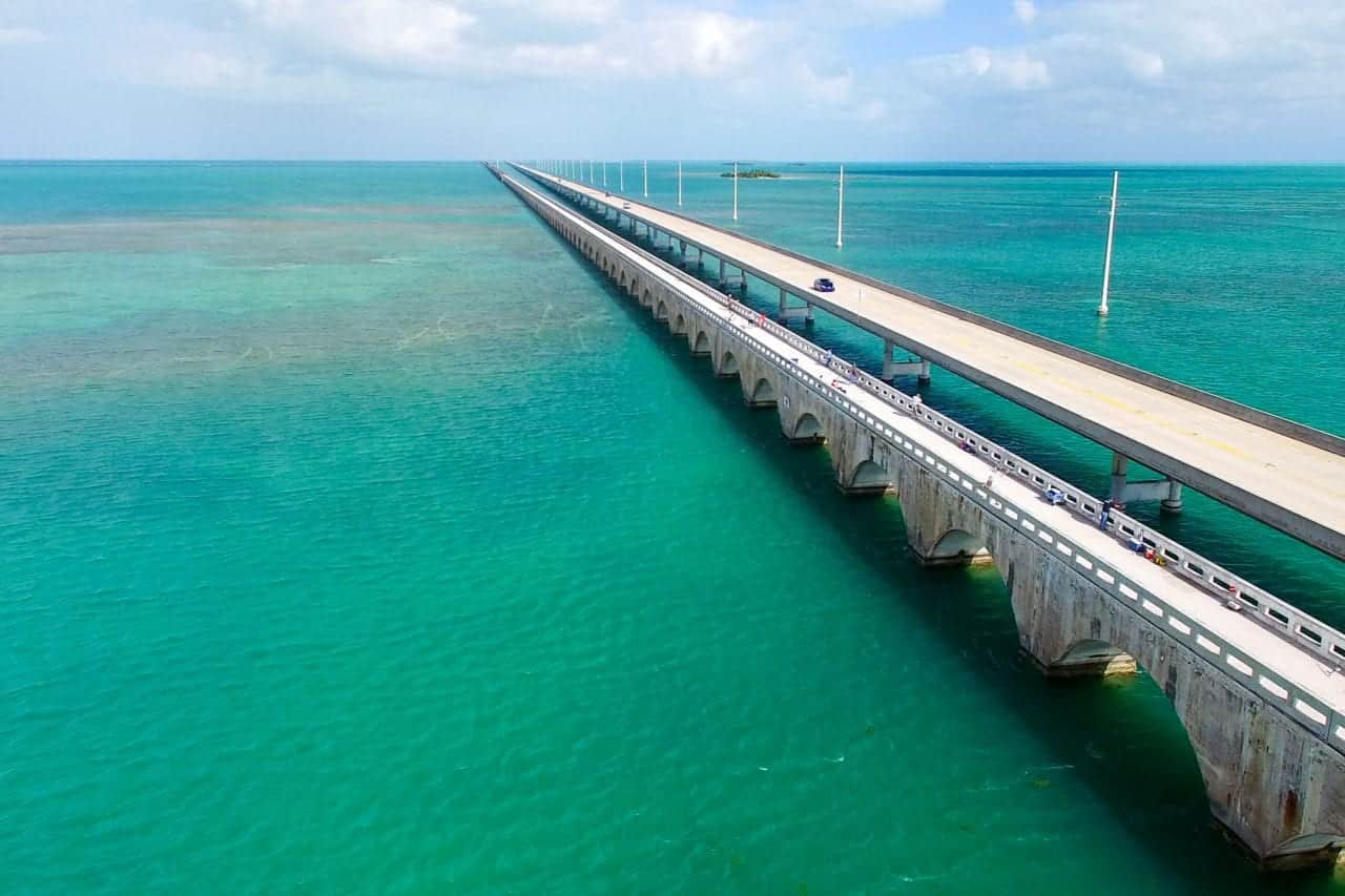 One of the bridges you'll cross biking from Key Largo to Key West