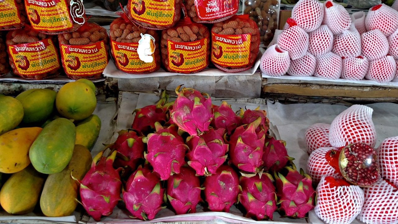 Tropical fruits at the market