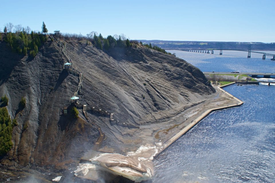 Montmorency Falls stair climb (This is why we biked through the neighborhood. To avoid these stairs)