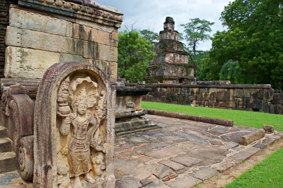 Ruins at the Polonnaruva UNESCO World Heritage Site