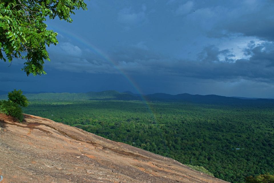 Rainbow from top at Pidurangala Rock