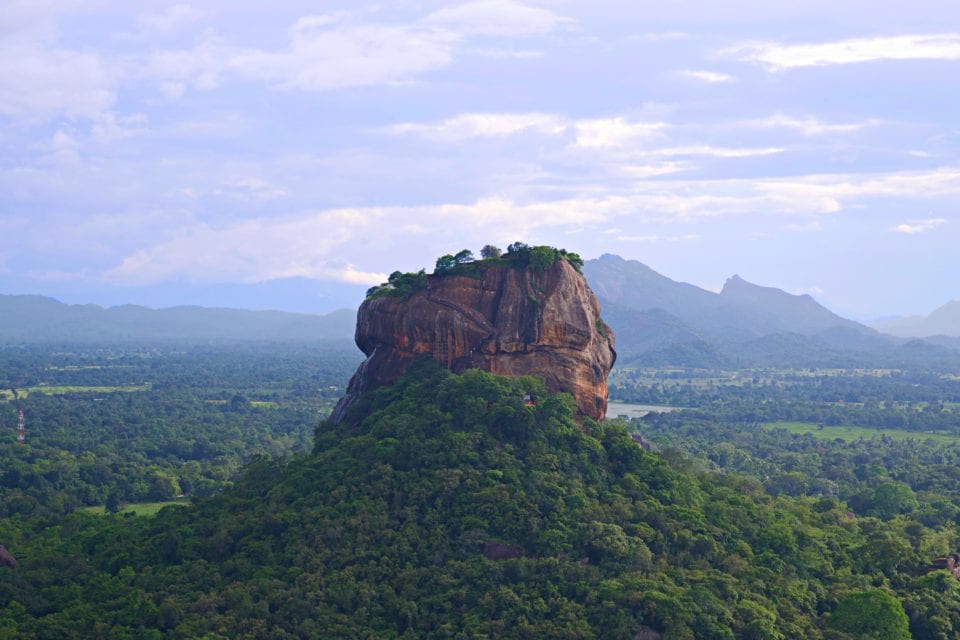 Sigiriya Rock from top of Pidurangala rock. It's like drone photography without a drone.