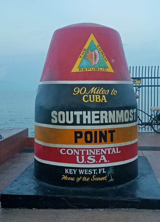 Southernmost point marker, the most photographed spot on Key West