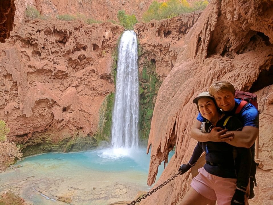 Image Clothing isn't only for warmth, notice the gloves for the chain section of Mooney Falls