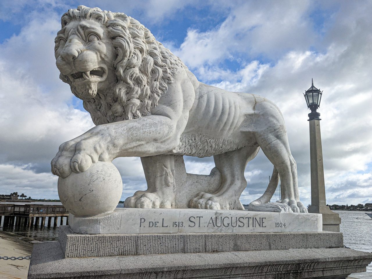 St Augustine biking-Lion Statue
