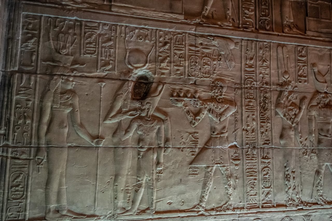 Temple of Philae - defaced depiction of Isis