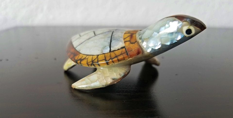 This turtle Sculpture from Hikkaduwa Sri Lanka was our special find from shopping in Hikkaduwa Sri Lanka.