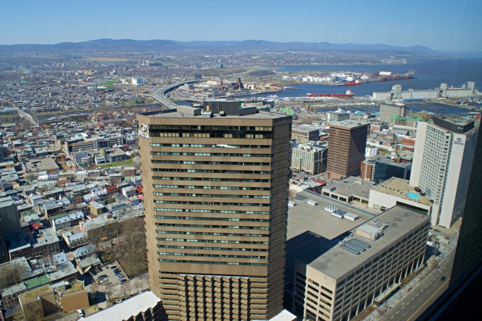 View from Observatoire of the Quebec City Skyline