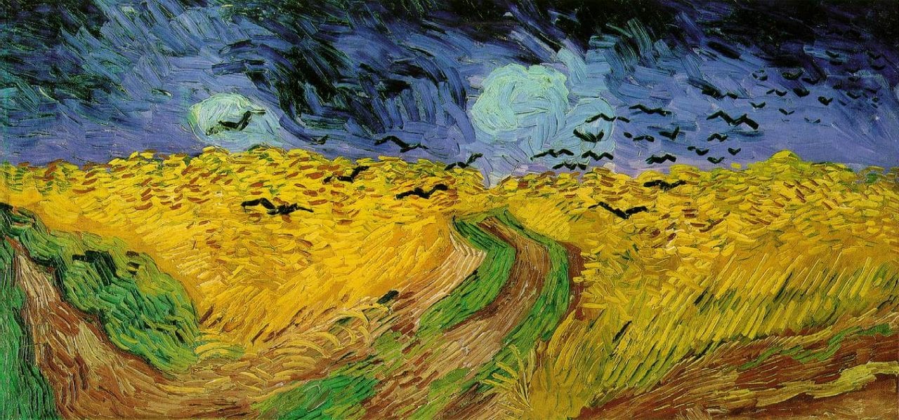 Wheatfield and crows