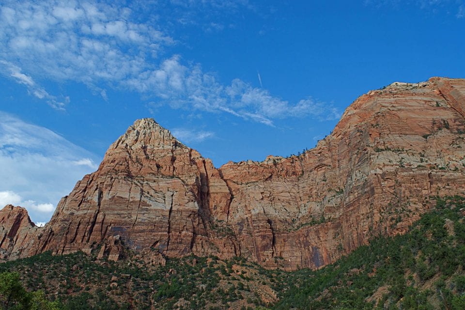 You never quite make it to the cliffs when you hike up Watchman Trail. It's an easy hike.