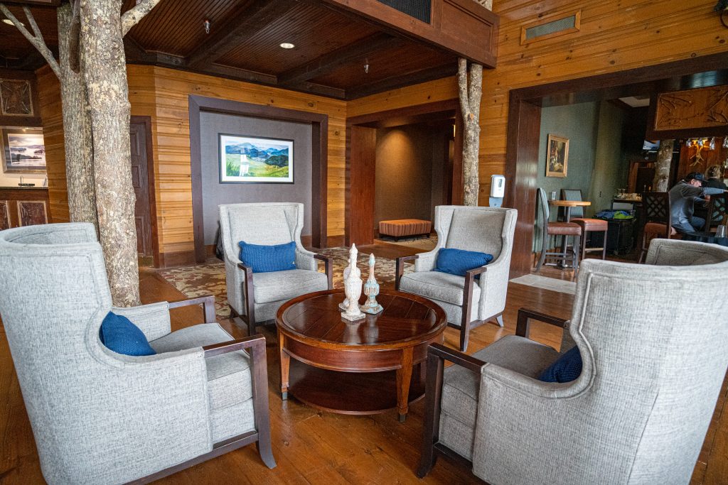 The main lobby Living Room at Brasstown Valley