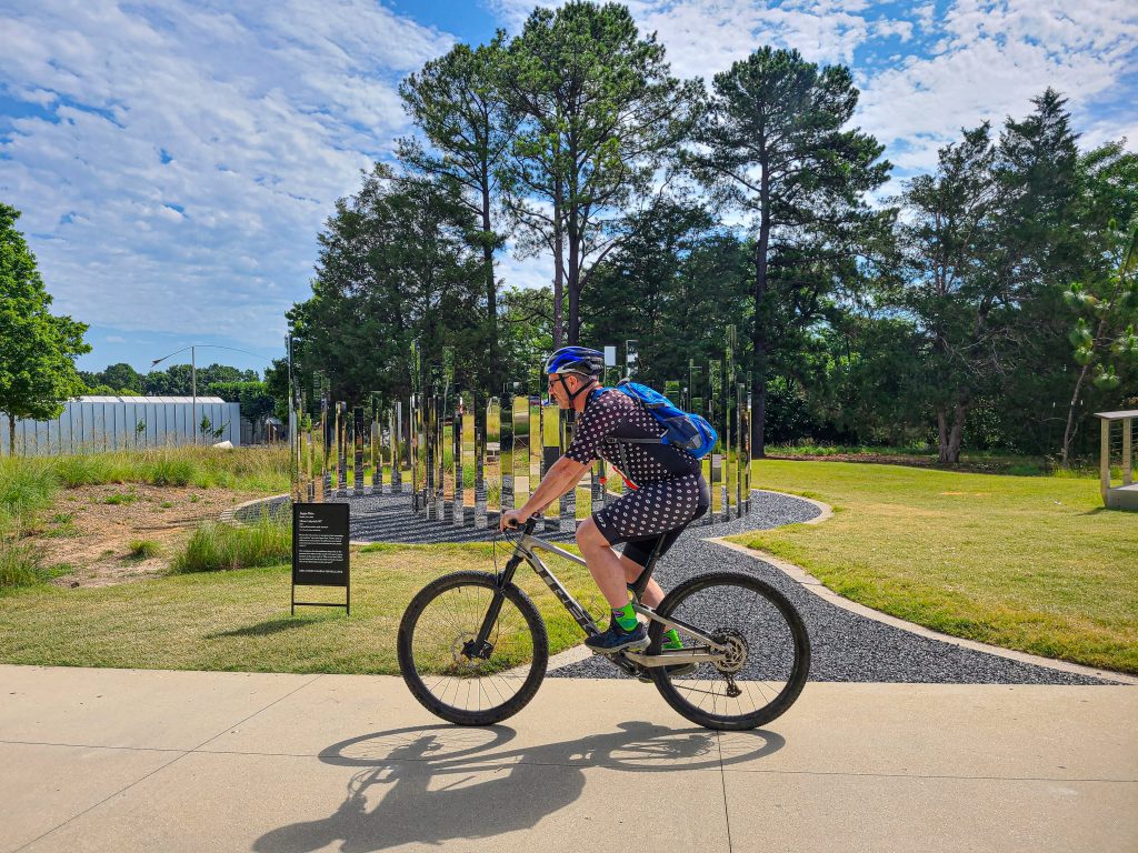 Bike riding at North Carolina Museum of Art Raleigh