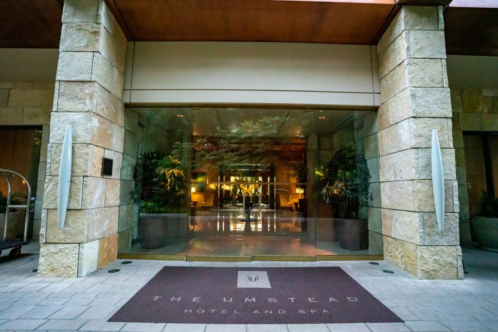 Umstead Hotel Raleigh North Carolina- Entrance