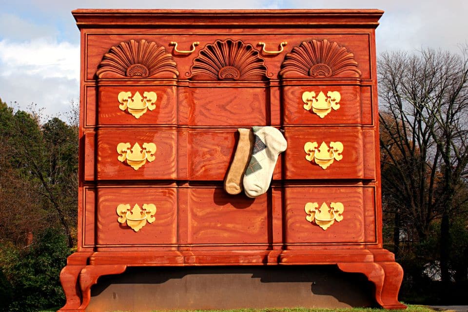 Worlds largest chest of drawers via Canva