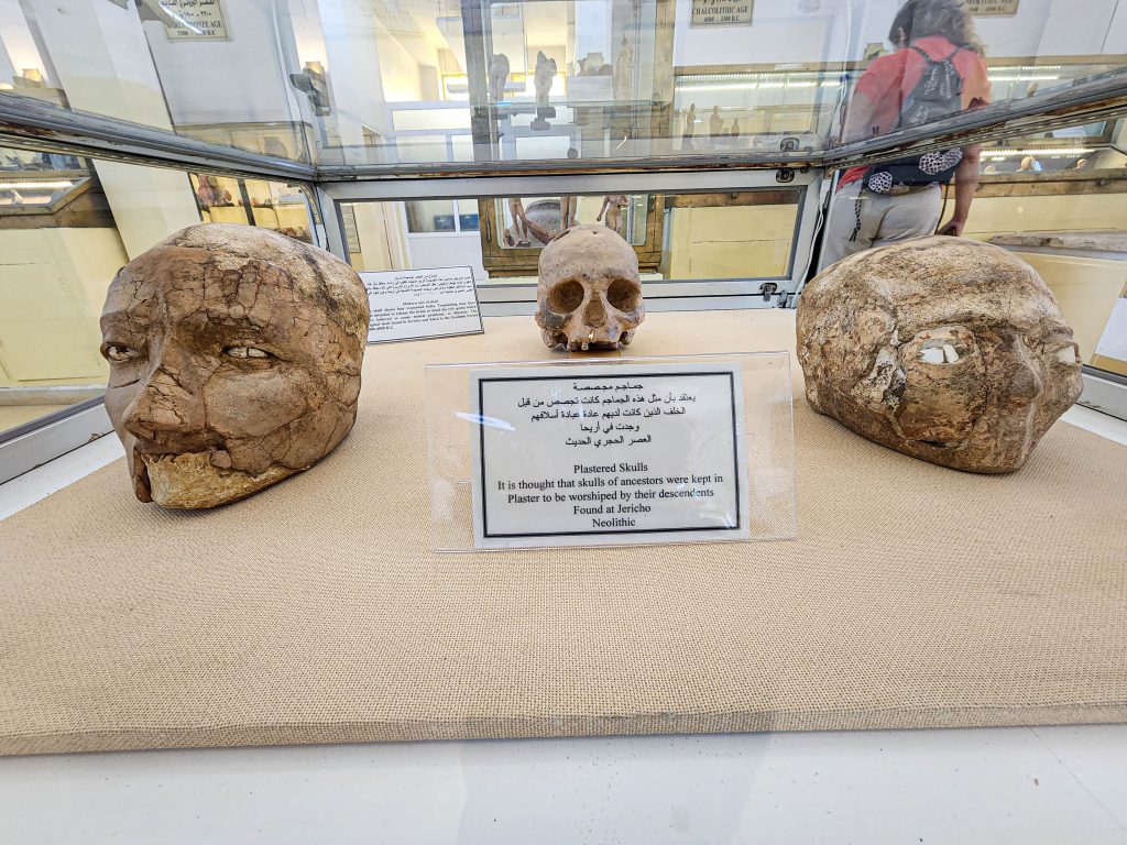 Amman Citadel Jordan- Plaster skulls from The Jordan Archaeological Museum