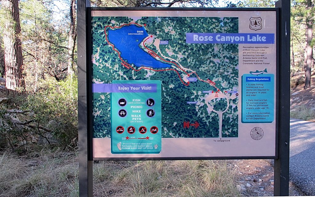 Rose Canyon Lake Sign - Coronado National Forest via Flickr