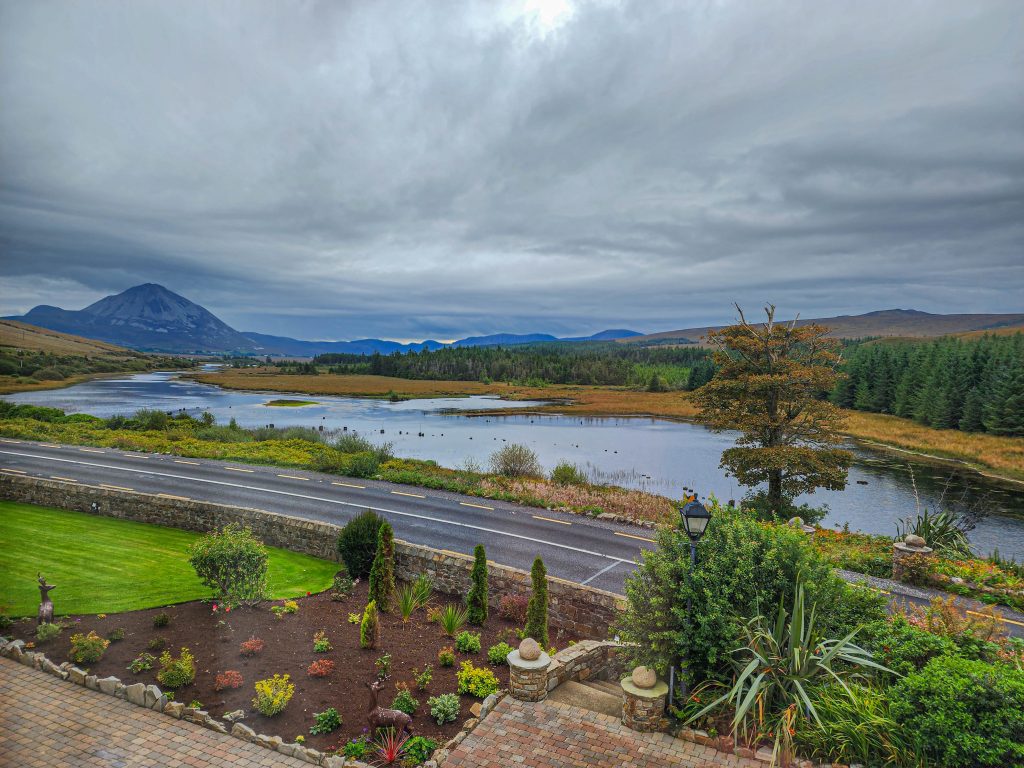 An Chuirt Hotel in Gweedore, Co Donegal Ireland- view of the Clady River