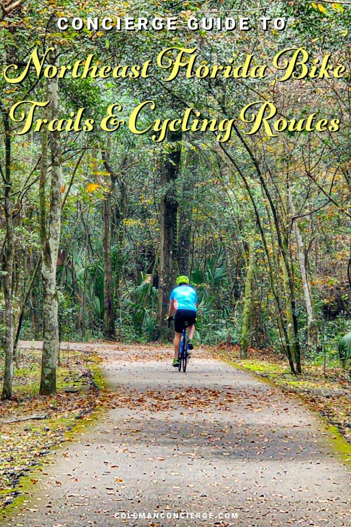 Biker on North Florida bike trail