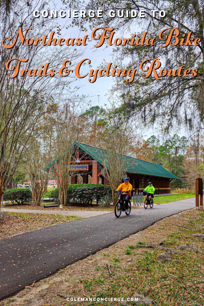 2 bikers on bike trail in North Florida