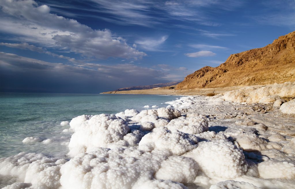 Dead Sea shoreline via Visit Jordan