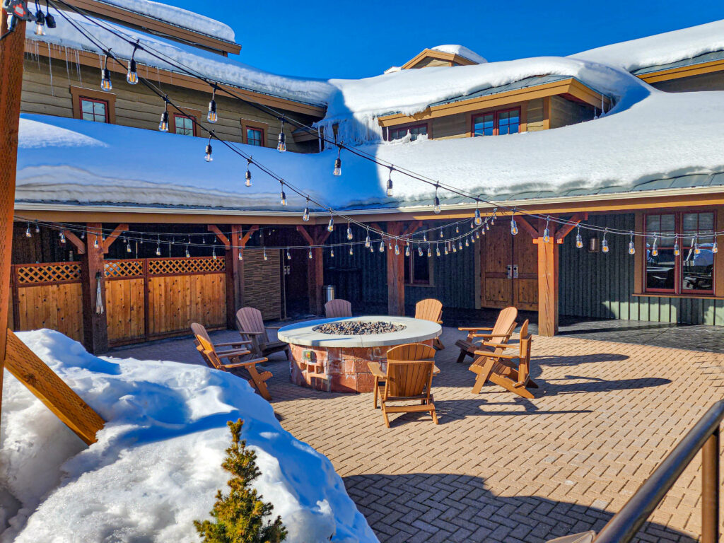 The Lodges at Deer Valley Resort Utah- Outside seating and fire pit