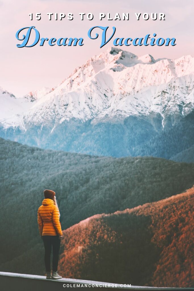 Woman looking at snowy mountain