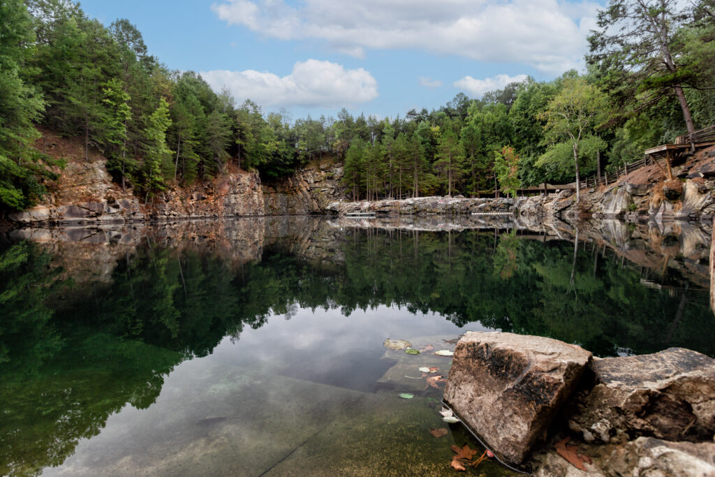 Carrigan Farms Quarry NCPN with reflection in water 3 via Visit North Carolina