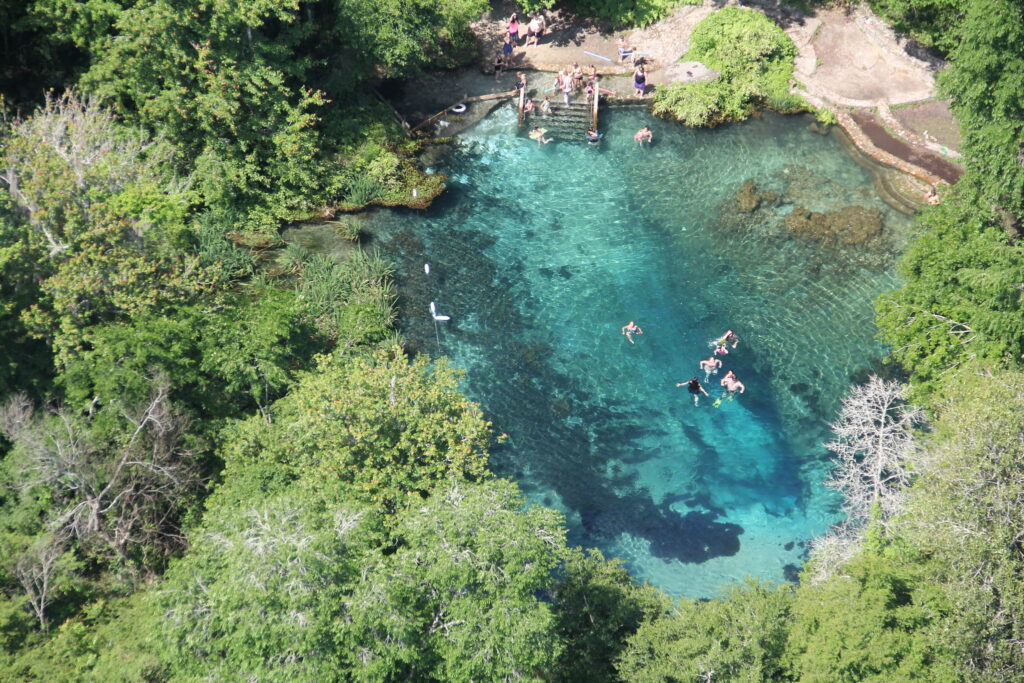 The highlight of Ichetucknee Springs is tubing down the spring run fed by eight crystalline springs that keep the water clear from top to bottom with a convenient shuttle offered through the park