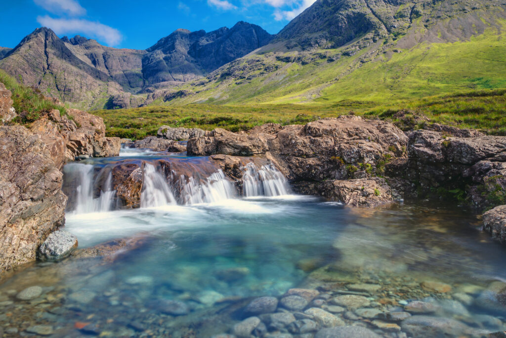 The Fairy Pools, Isle of Skye, Scotland via Deposit Photos
