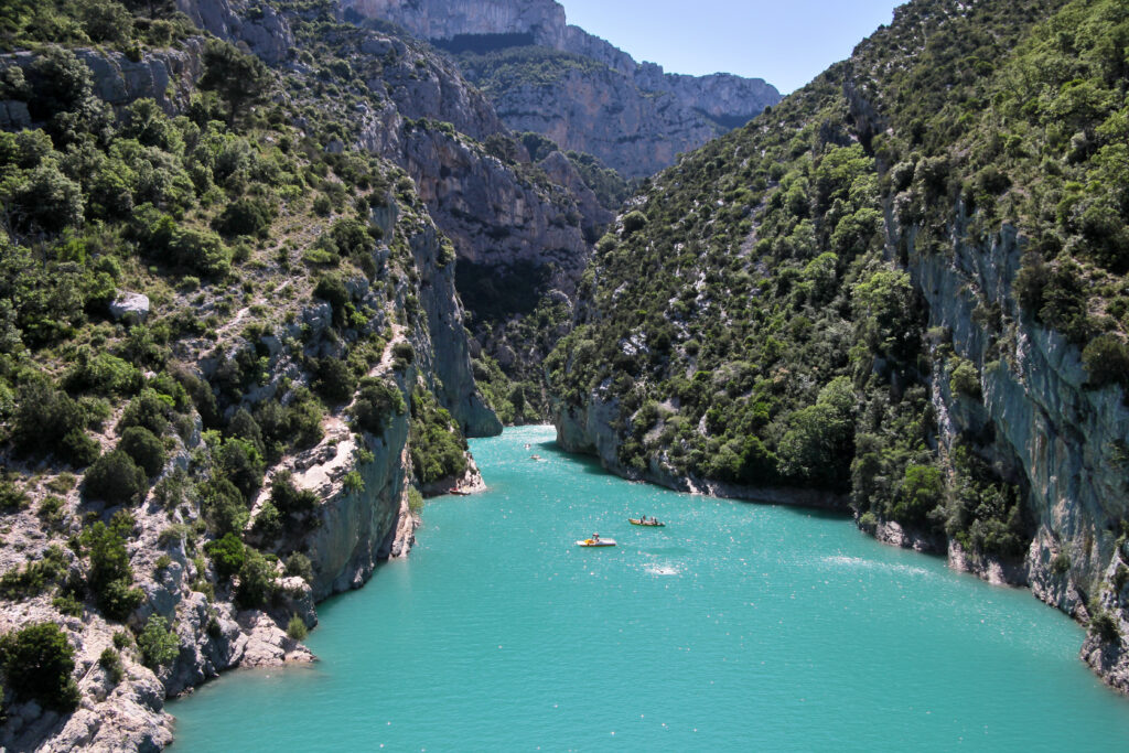 Verdon gorge at Lac de Sainte-Croix, at Aiguines, Provence, France