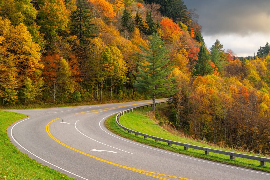 Natchez Trace Parkway in fall
